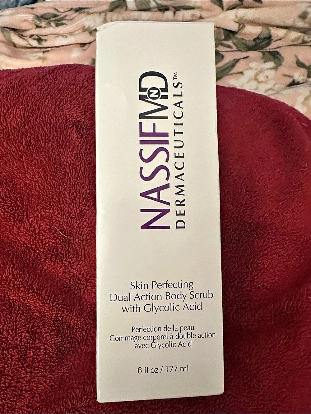 NassifMD Skin Perfecting Dual Action Body Scrub with Glycolic Acid New